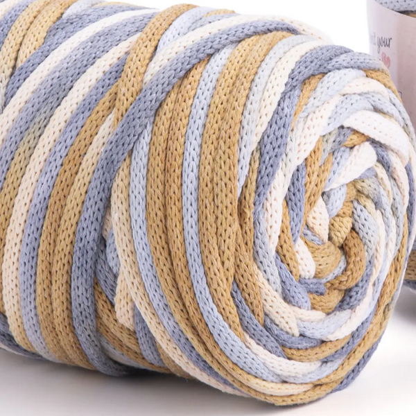 Пряжа Yarnart Macrame Cord 5 мм VR №918, секційного фарбування, нитки для макраме 918 фото