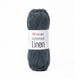 Пряжа YarnArt Intense Linen №4134 темно-сірий меланж, віскоза з льоном, для ручного в'язання спицями та гачком 4134 фото 1
