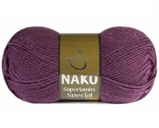 Пряжа Nako Superlambs Special №3853 фіолетовий (напіввовна) 100 г, 200 м 3853 фото