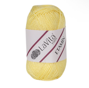 Пряжа LaVita Etamin №32 жовтий (акрил) 30 г, 140 м 32 фото