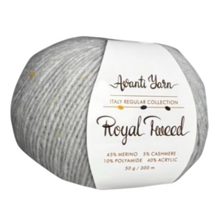 Пряжа Avanti Yarn ROYAL TWEED №611 світло-сірий, пряжа твідова з кашемиром, нитки для в'язання гачком и спицями 611 фото
