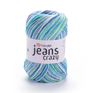 Пряжа Yarnart Jeans Crazy №7204 полухлопок, секционного окрашевания, нитки для вязания 7204 фото