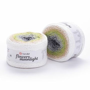 Пряжа YarnArt Flowers Moonlight (бавовна, поліакрил, металік) 250 г, 1000 м