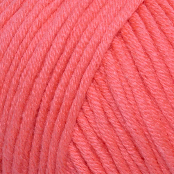 Пряжа Gazzal Baby Cotton XL №3458 коралловый цвет, 105м/50гр, 50% хлопок, для ручной вязки спицами и крючком 3458-XL фото
