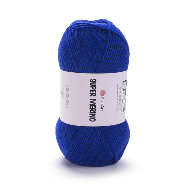 Пряжа Yarnart Super Merino №152 електрик, вовна з акрилом нитки для в'язання спицями та гачком 152 фото Пряжа Yarnart Super Merino №152 електрик, вовна з акрилом нитки для в'язання спицями та гачком 152 фото