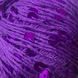 Пряжа Avanti Yarn Королевская Паетка 3+6 мм №27 фиолетовый, паетка в тон на хлопковой основе для вязания спицами и крючком 27 фото 2