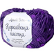 Пряжа Avanti Yarn Королевская Паетка 3+6 мм №27 фиолетовый, паетка в тон на хлопковой основе для вязания спицами и крючком 27 фото 1
