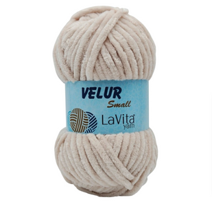 Пряжа Lavita Yarn Velur Small №1044 кремовый (велюр) 50 г, 60 м 1044 фото