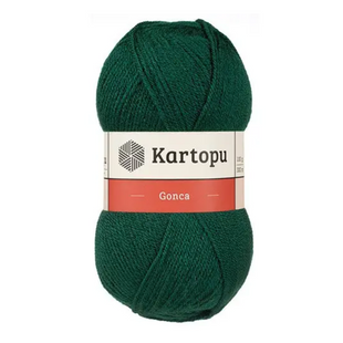Пряжа Kartopu Gonca (Гонка) №1416 темно-зелений, 100% акрил нитки для в'язання 1416 фото
