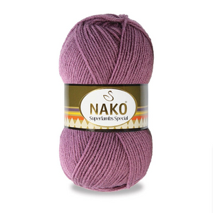 Пряжа Nako Superlambs Special №569 темно-пильна троянда (напіввовна) 100 г, 200 м 569 фото