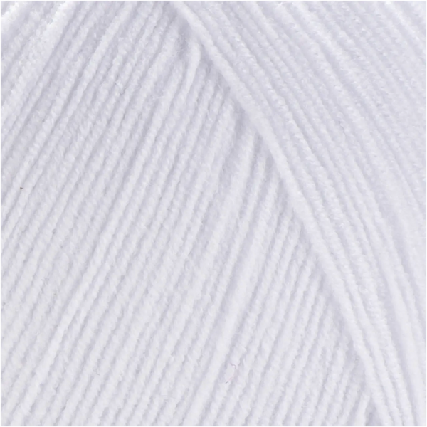 Пряжа Yarnart Cotton Soft №62 ярко белый - хлопок с акрилом для вязания спицами и крючком 62 фото