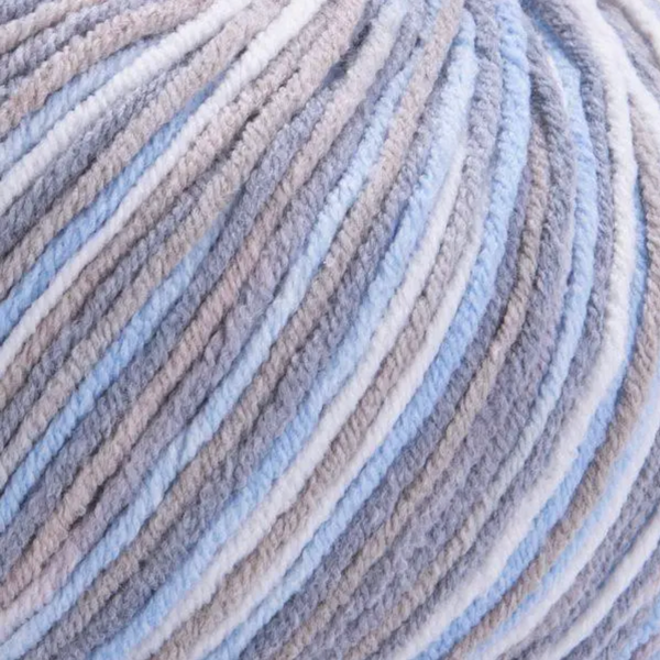 Пряжа Yarnart Jeans Soft Colors №6210 полухлопок, секционного окрашивания нитки для вязания спицами и крючком 6210 фото