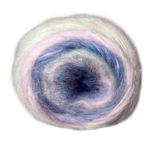 Пряжа Avanti Yarn FANTASY RAINBOW №13 лаванда під місяцем, напіввовняна, для ручного в'язання спицями та гачком 13 фото
