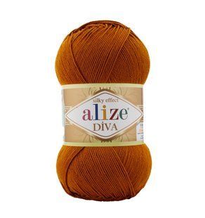 Пряжа Alize Diva (Ализе Дива) №234 табачный, микрофибра, нитки для вязания 234 фото