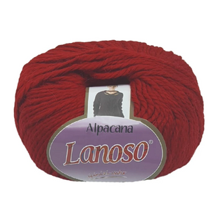 Пряжа Lanoso ALPACANA №3010 червоний, пряжа вовна, альпака з акрилом, для ручного в'язання спицями та гачком 3010 фото