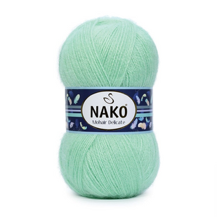Пряжа Nako Mohair Delicate №3415 мятный (полушерсть) 100 г, 500 м 3415 фото