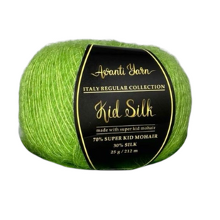 Пряжа Avanti Yarn Super Kid Silk №97 зелений (мохер з шовком) 25 г, 212 м 97 фото