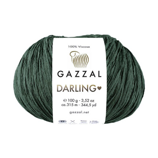 Пряжа Gazzal Darling №556 темно-зеленый (100% вискоза) 100 г, 315 м 556 фото
