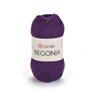 Пряжа Yarnart Begonia №5550 баклажан - бавовняна для в'язання спицями і гачком 5550 фото