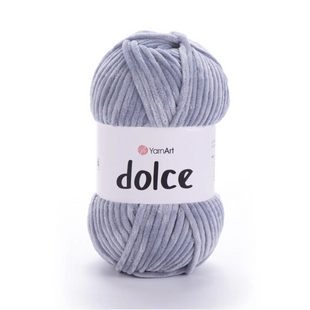 Пряжа Yarnart Dolce №782 сірий попіл - плюшева, велюр для в'язання спицями і гачком 782 фото