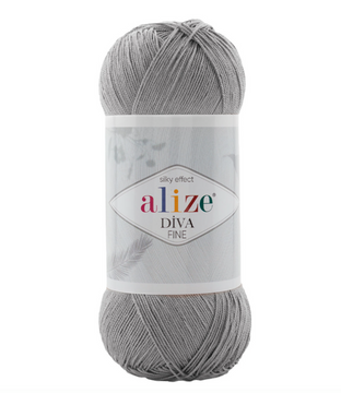 Пряжа Alize Diva Fine (мікрофібра) 600м, 100 г
