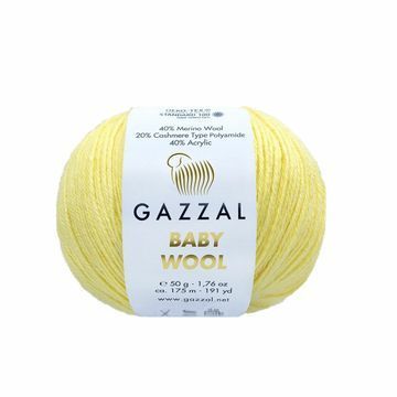 Пряжа Gazzal Baby Wool (мериносовая шерсть, кашемир, акрил) 50 г, 175 м