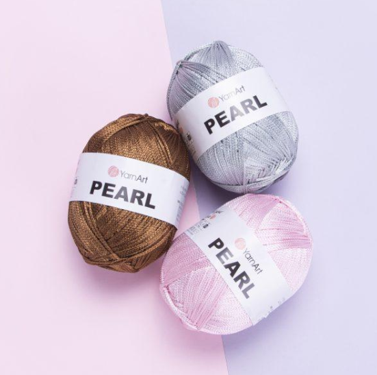 Пряжа Yarnart Pearl №229 коричневий, віскоза, для в'язання спицями та гачком 229 фото