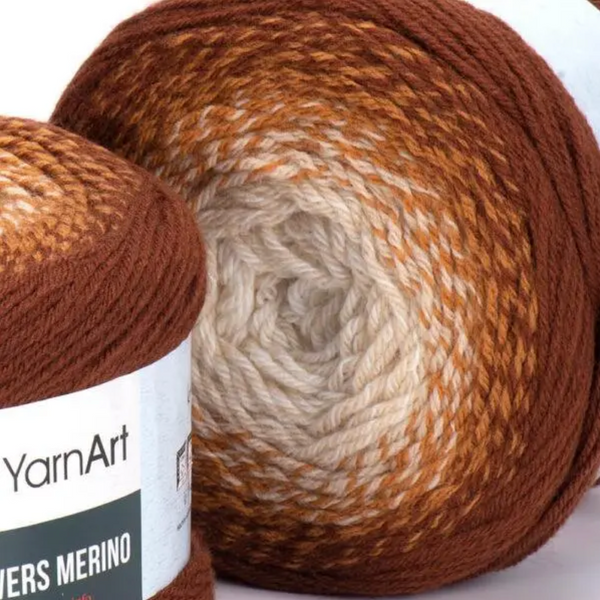 Пряжа YarnArt Flowers Merino №537 напіввовна, секційного фарбування для в'язання спицями та гачком 537 фото Пряжа YarnArt Flowers Merino №537 напіввовна, секційного фарбування для в'язання спицями та гачком 537 фото