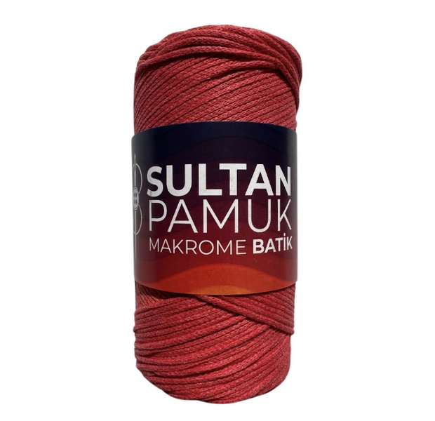 Пряжа Sultan Pamuk Makrome Batik №213 червоний (макраме) 250 г 225 м 213 фото