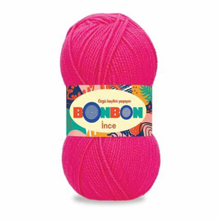 Пряжа Nako Bonbon Ince №98396 малиновий (акрил) 100 г, 300 м 98396 фото