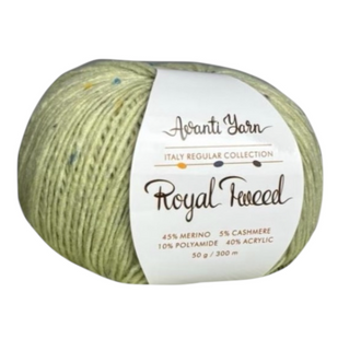 Пряжа Avanti Yarn ROYAL TWEED №614 світло-зелений, пряжа твідова з кашемиром, нитки для в'язання гачком и спицями 614 фото