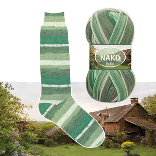 Пряжа Nako Boho Desen №81815 (шкарпеткова пряжа) 100 г, 400 м 81815 фото