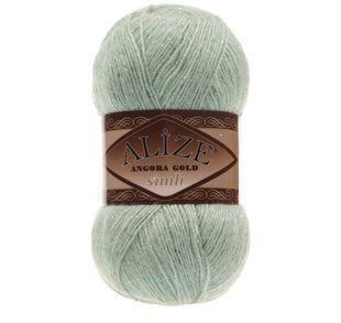 Пряжа Alize Angora Gold Simli (Ангора Голд Сімлі) №515 мигдаль, вовна з металіком, нитки для в&rsquo;язання 515 фото