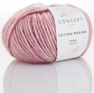 Пряжа Katia Cotton-Merino №119 рожевий (бавовна, мериносова вовна) 105 м, 50 г 119 фото
