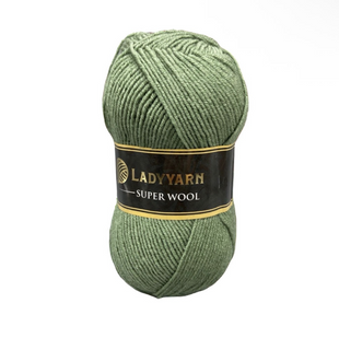 Пряжа Lady Yarn Super Wool №NW011 світло-зелений (напіввовна) 100 г, 260 м NW011 фото