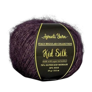 Пряжа Avanti Yarn Super Kid Silk №98 темно-фіолетовий (мохер з шовком) 25 г, 212 м 98 фото