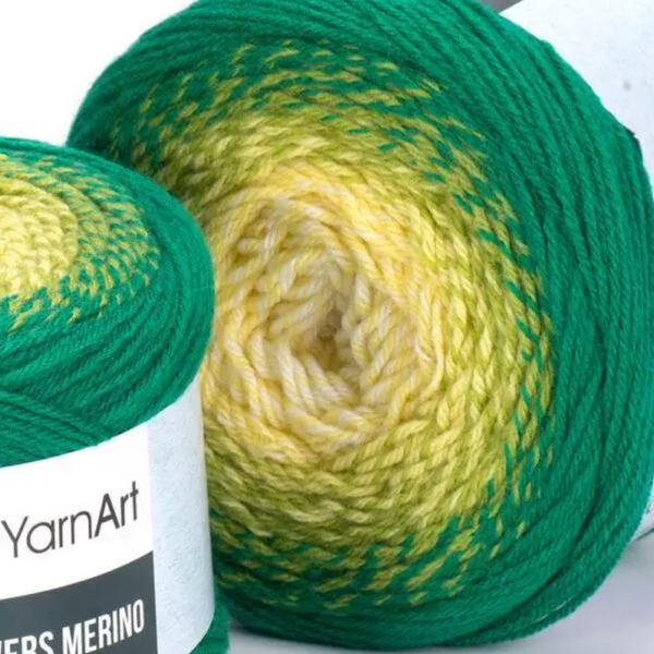 Пряжа YarnArt Flowers Merino №538 полушерсть, секционная покраска для вязания спицами и крючком 538 фото