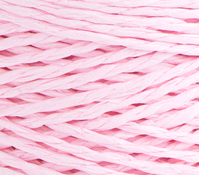 Рафія YarnArt Papiro Twisted №1318 світло-рожевий, целюлоза, нитки для в&rsquo;язання сумок, шляп і декору 1318 фото
